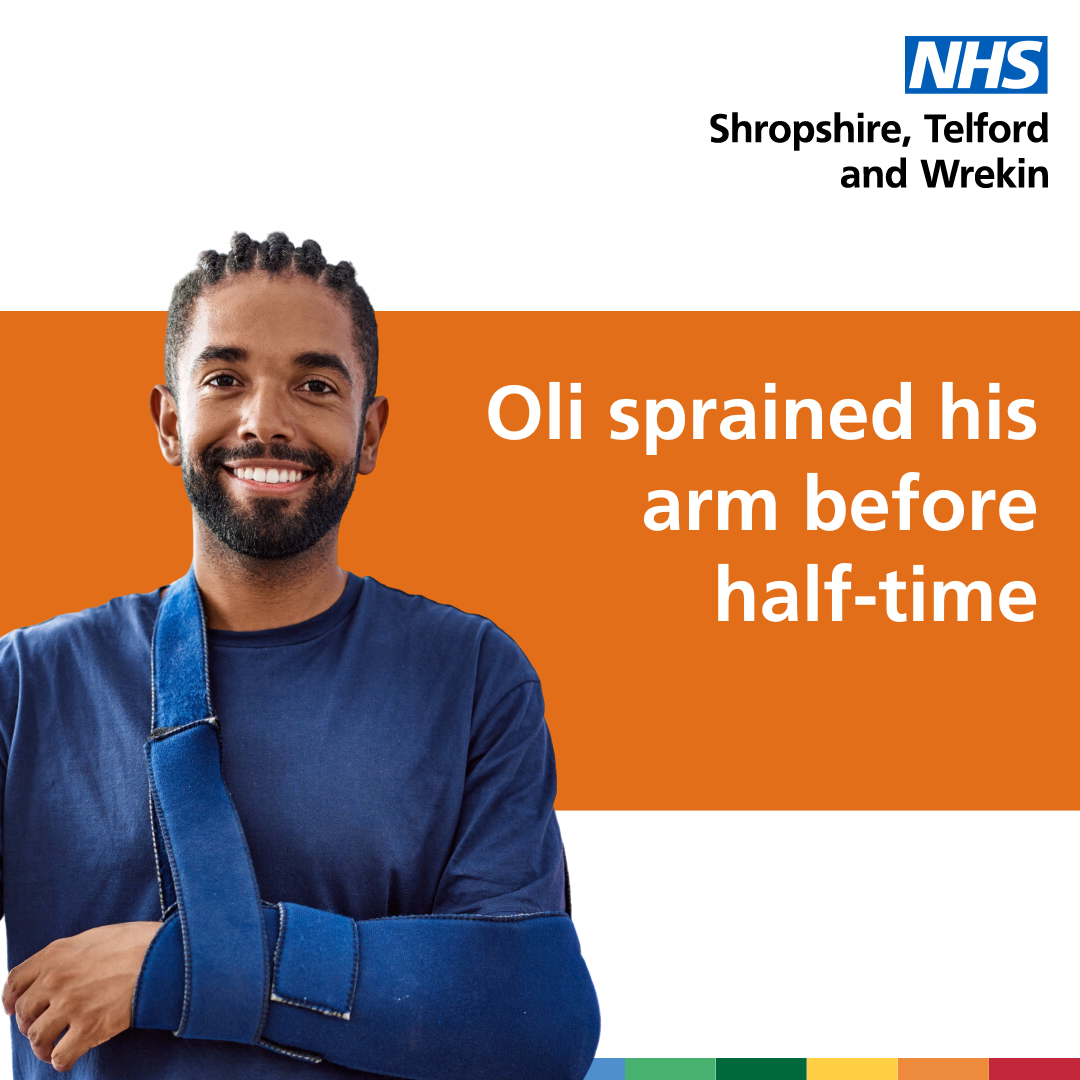 Oli sprained his arm before half time