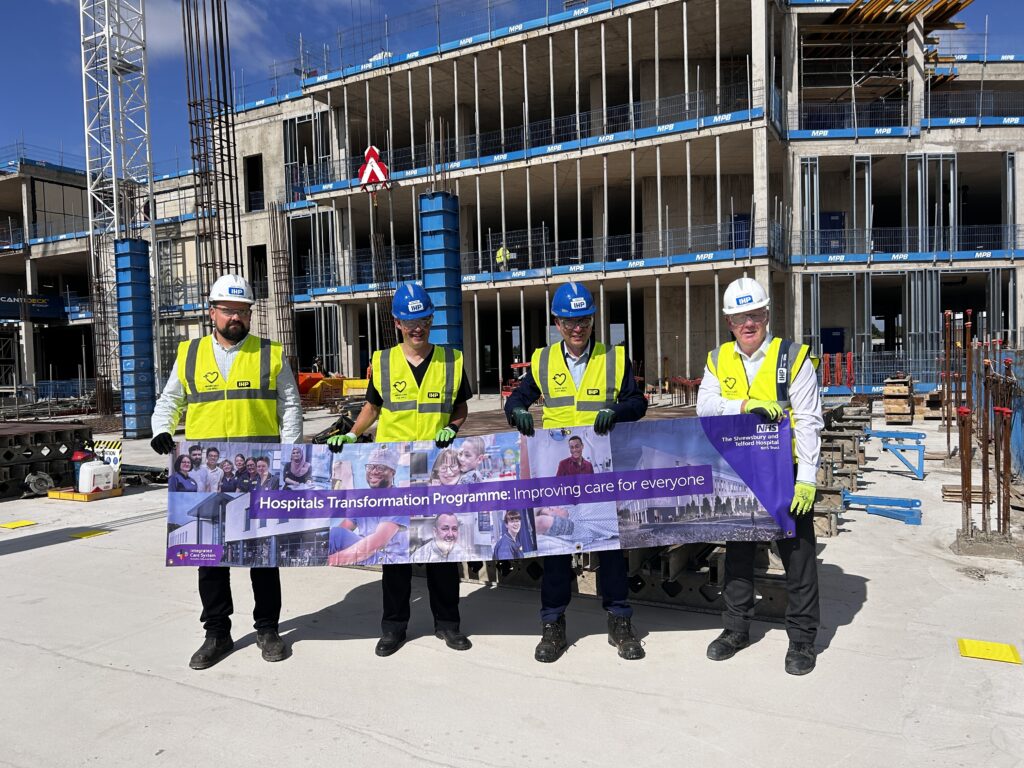 Left to Right: Iwan Lewis, IHP Operations Manager, Matthew Neal, SaTH HTP Director, Dr Ed Rysdale, SaTH HTP Clinical Lead, Sean Delaney, IHP Project Director.