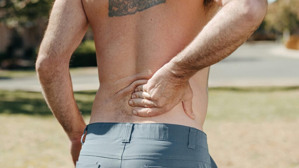 Man with back / kidney pain